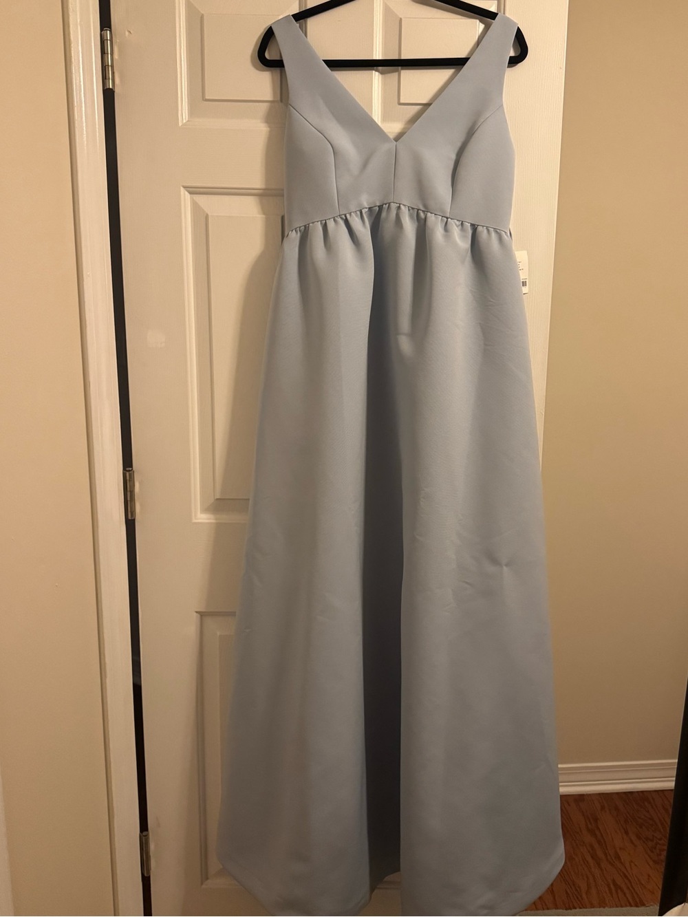 AMSALE Magda Maternity Dress Ice Blue